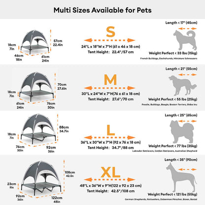 Breathable Cooling Elevated Dog Bed With Cooling Blanket