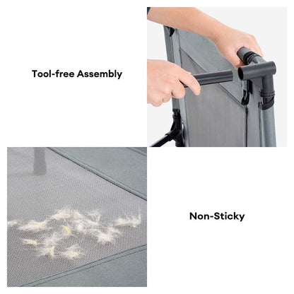 Breathable Cooling Elevated Dog Bed With Cooling Blanket
