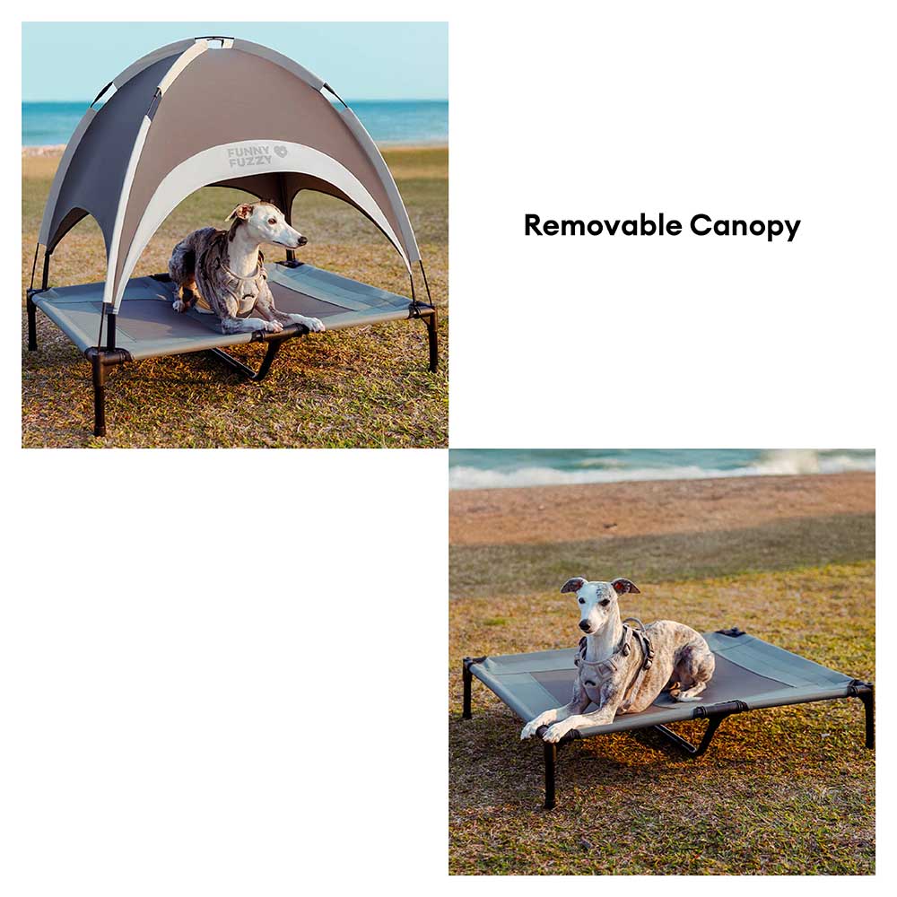 Breathable Cooling Elevated Dog Bed With Cooling Blanket