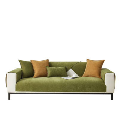 Herringbone Chenille Fabric Furniture Protector Couch Cover