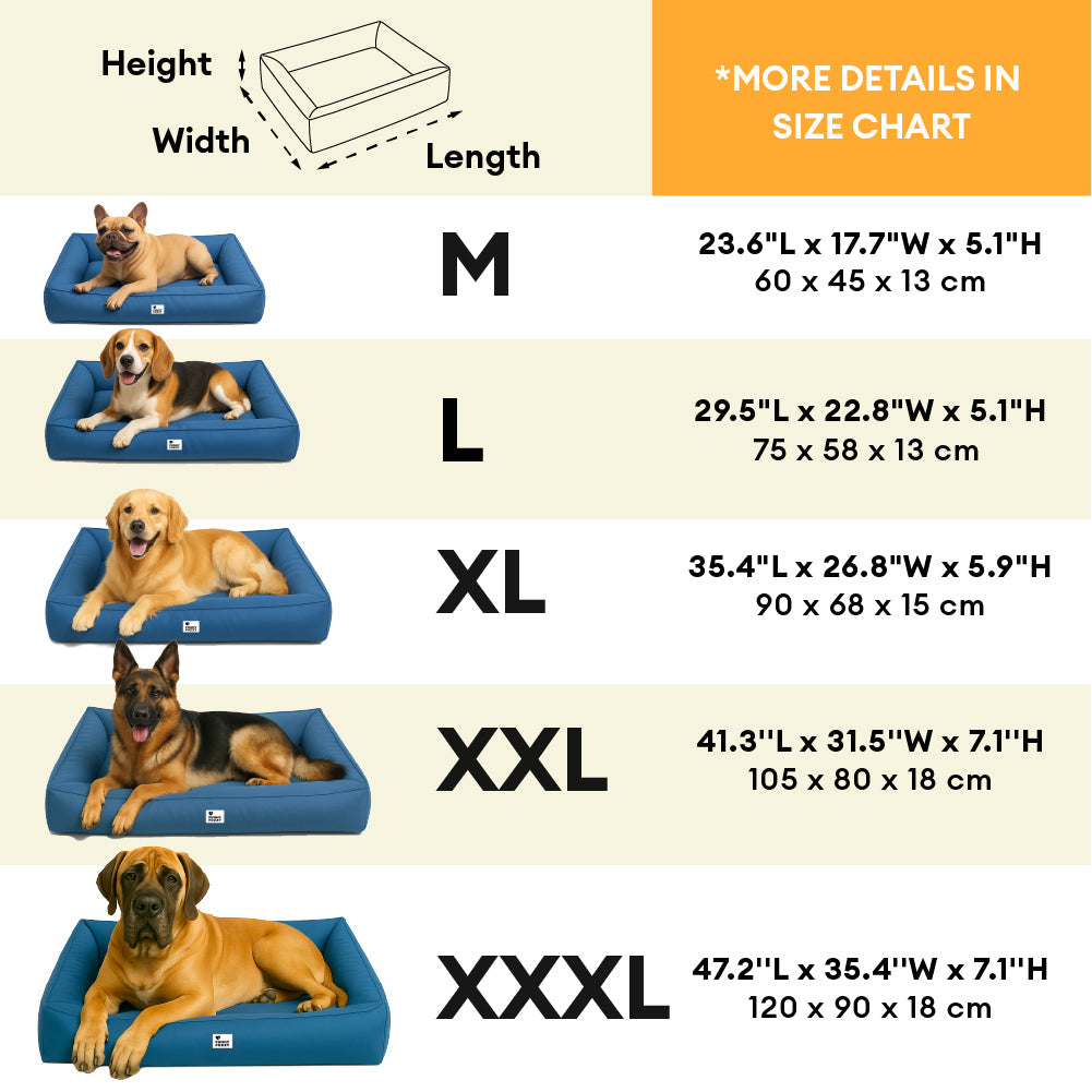 Fully Orthopedic Surround Support Waterproof Large Outdoor Dog Bed