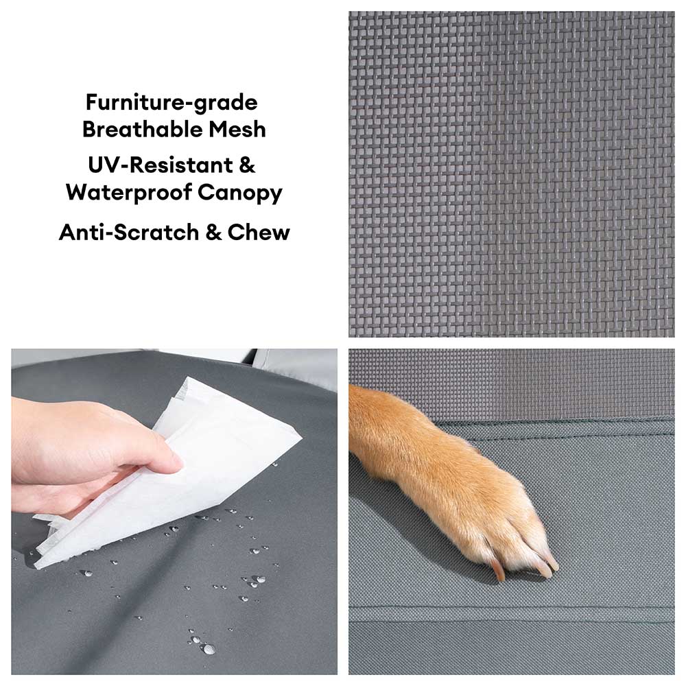 Breathable Cooling Elevated Dog Bed With Cooling Blanket